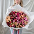25 кустовых роз микс